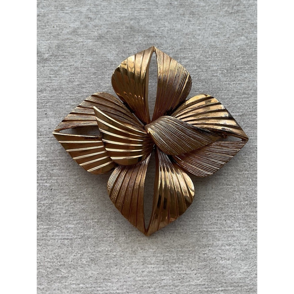 Signed Germany 12k G.F. Gold Fill Brooch Pin Vintage Estate Jewelry
